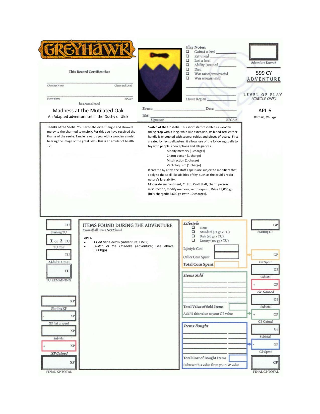 Microsoft Word - ADP9-06 - Madness at the Mutilated Oak AR.doc by A21m