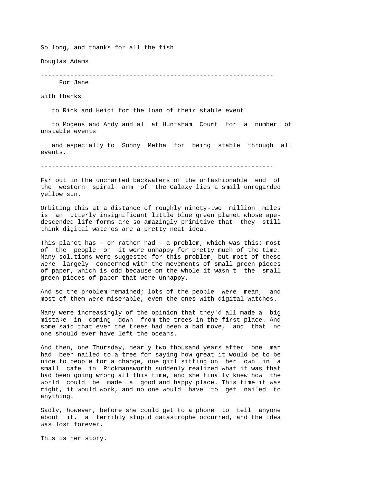Microsoft Word - Adams, Douglas - Hitchhiker's 04 - So Long, and Thanks forâ¦ by Unknown