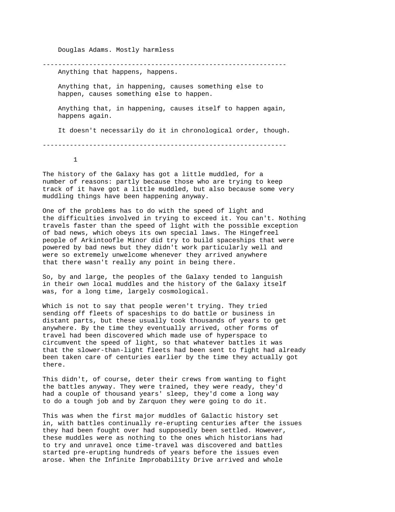 Microsoft Word - Adams, Douglas - Hitchhiker's 05 - Mostly Harmless 1.0e.txt by Unknown