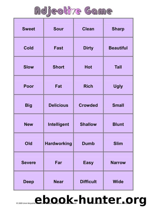 Microsoft Word - Adjectives Game by user