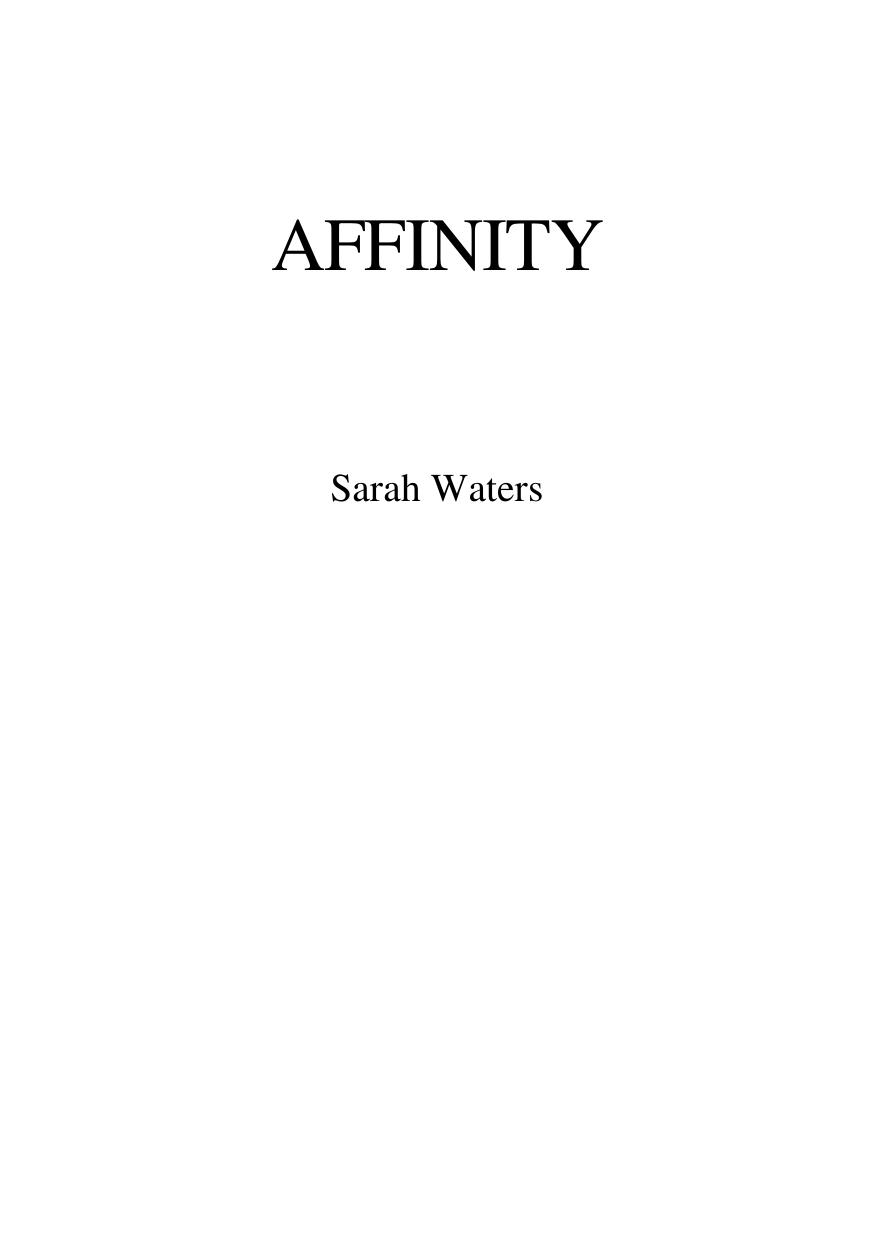 Microsoft Word - Affinity - Sarah Waters.doc by Pepperleaf