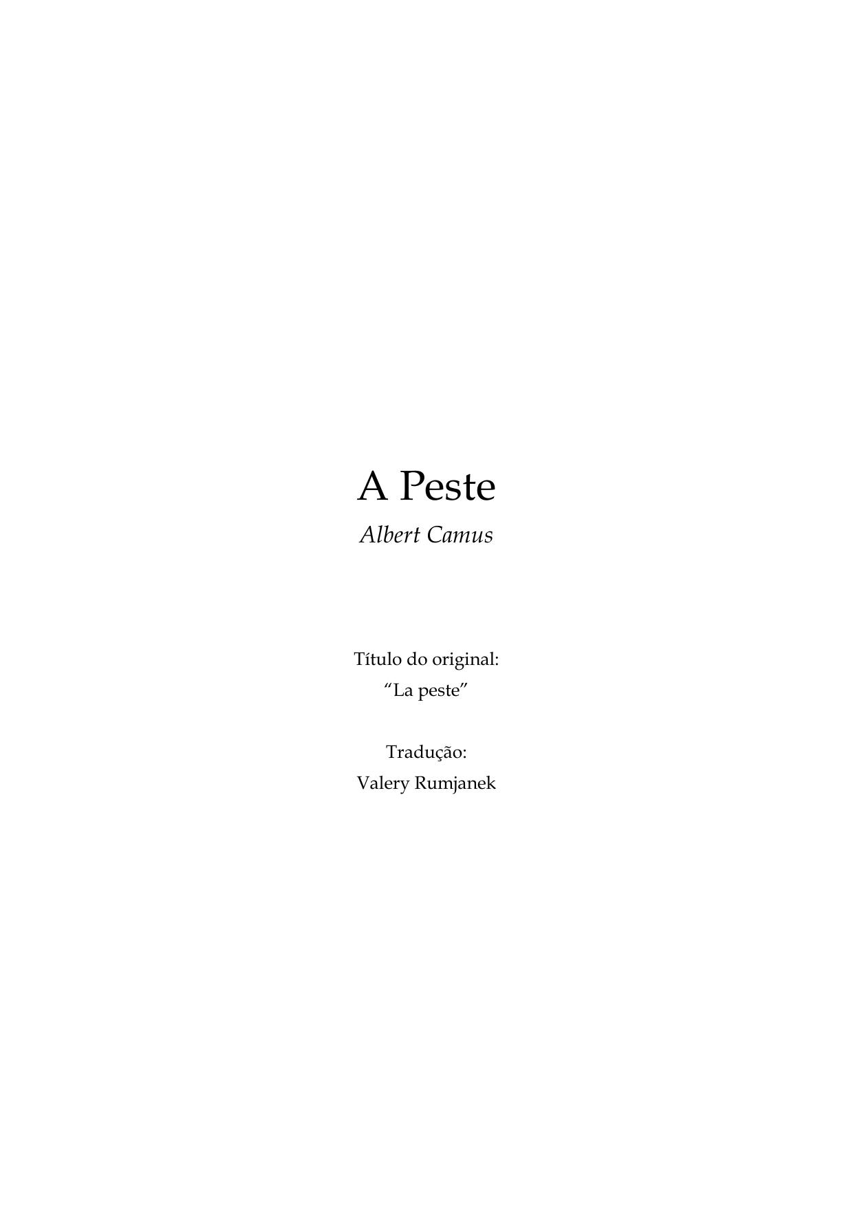 Microsoft Word - Albert Camus - A Peste.doc by Unknown