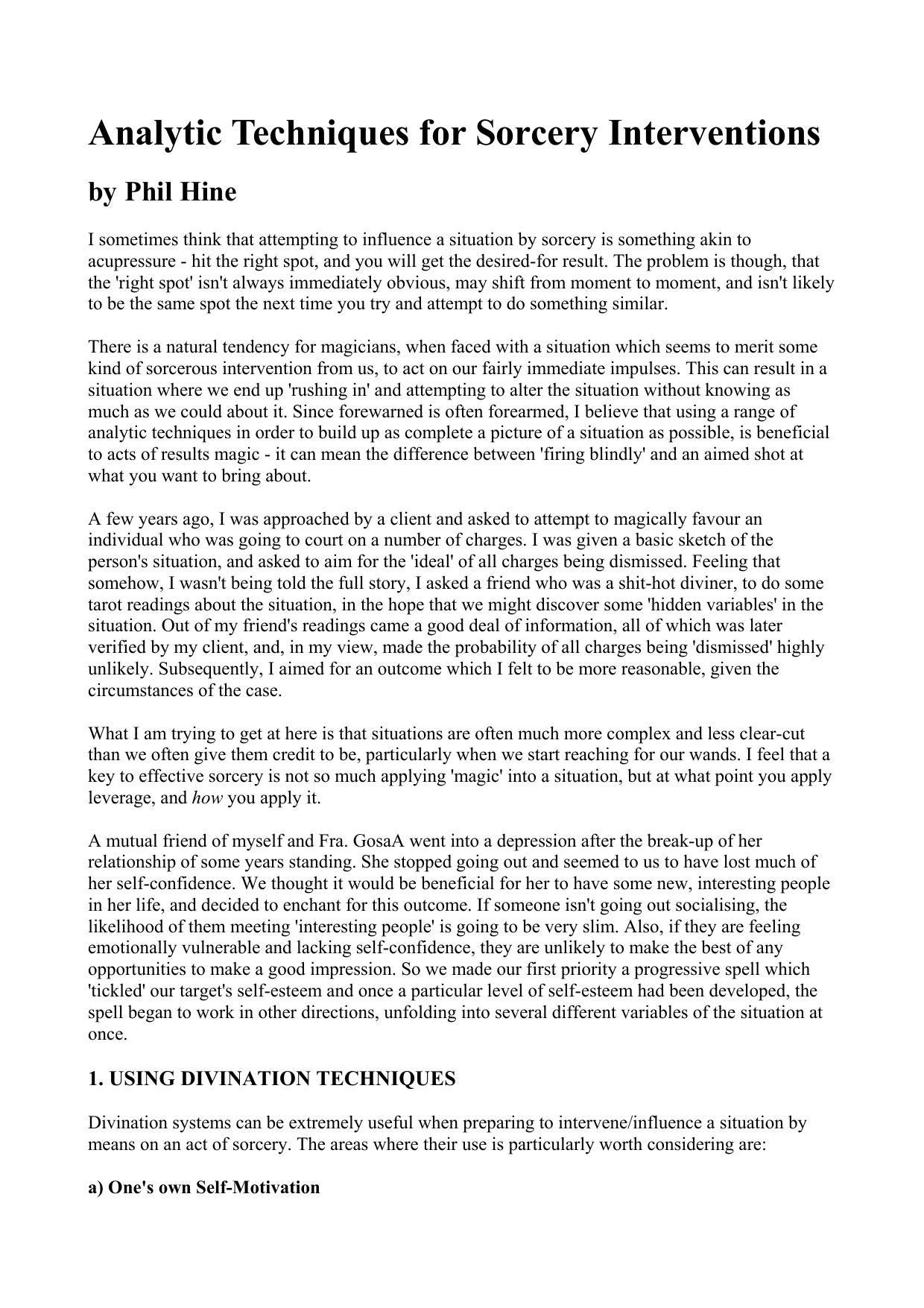 Microsoft Word - Analytic Techniques for Sorcery Interventions.doc by pdf]