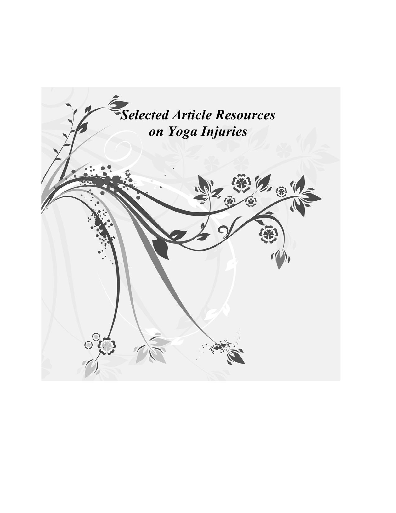 Microsoft Word - Articles on Yoga Injuries.doc by Yogadventures