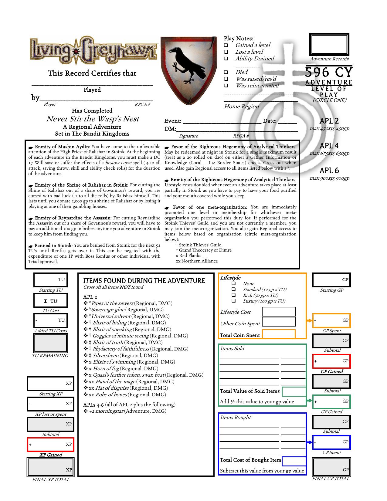 Microsoft Word - BDK6-06 Never Stir the Wasp's Nest AR by jason