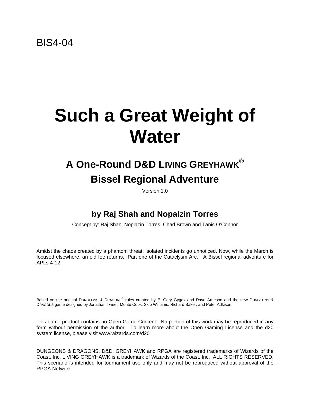 Microsoft Word - BIS4-04 - Such a Great Weight of Water 1.2.doc by A21m