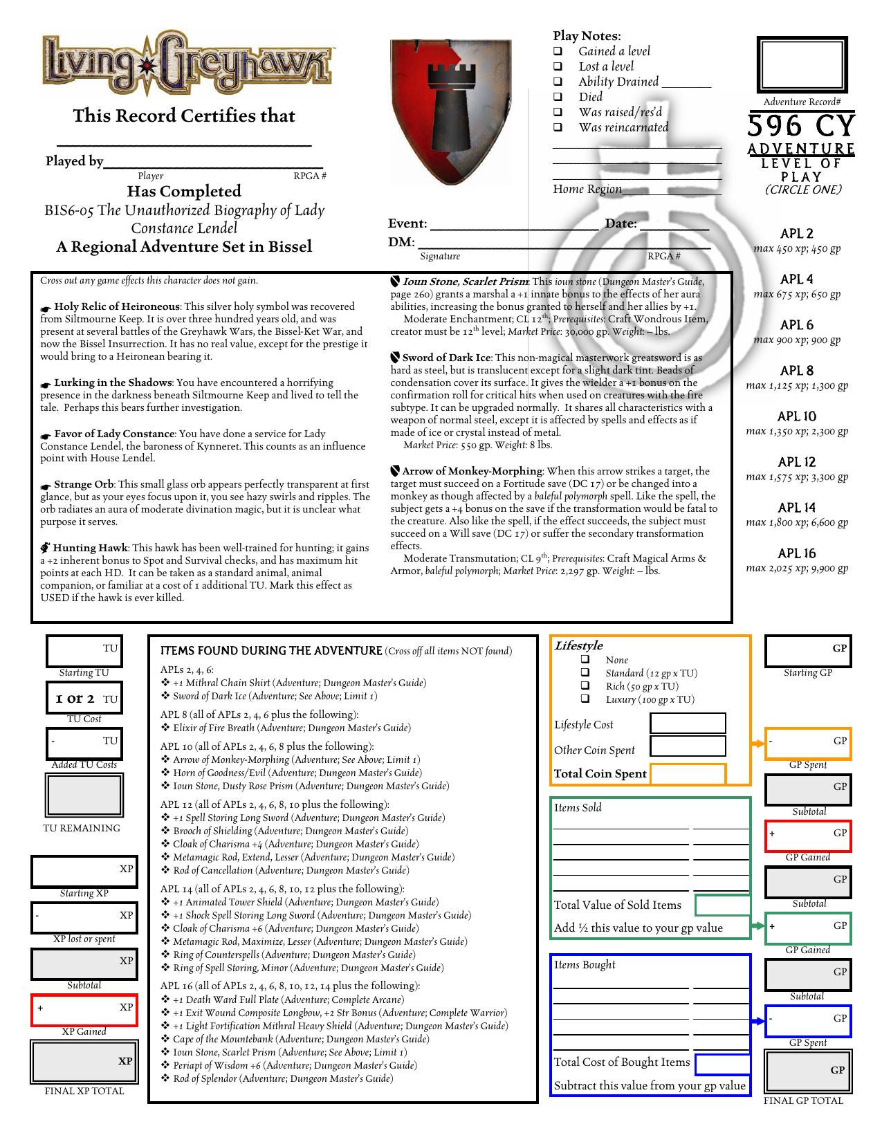 Microsoft Word - BIS6-05 The Unauthorized Biography of Lady Constance Lendel AR.doc by Administrator