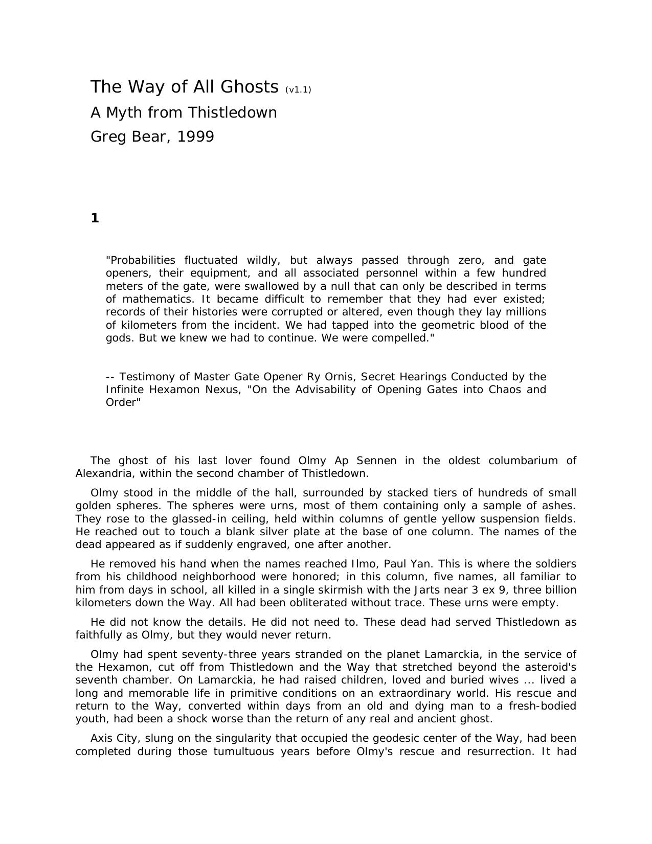 Microsoft Word - Bear, Greg - The Way of All Ghosts by harry