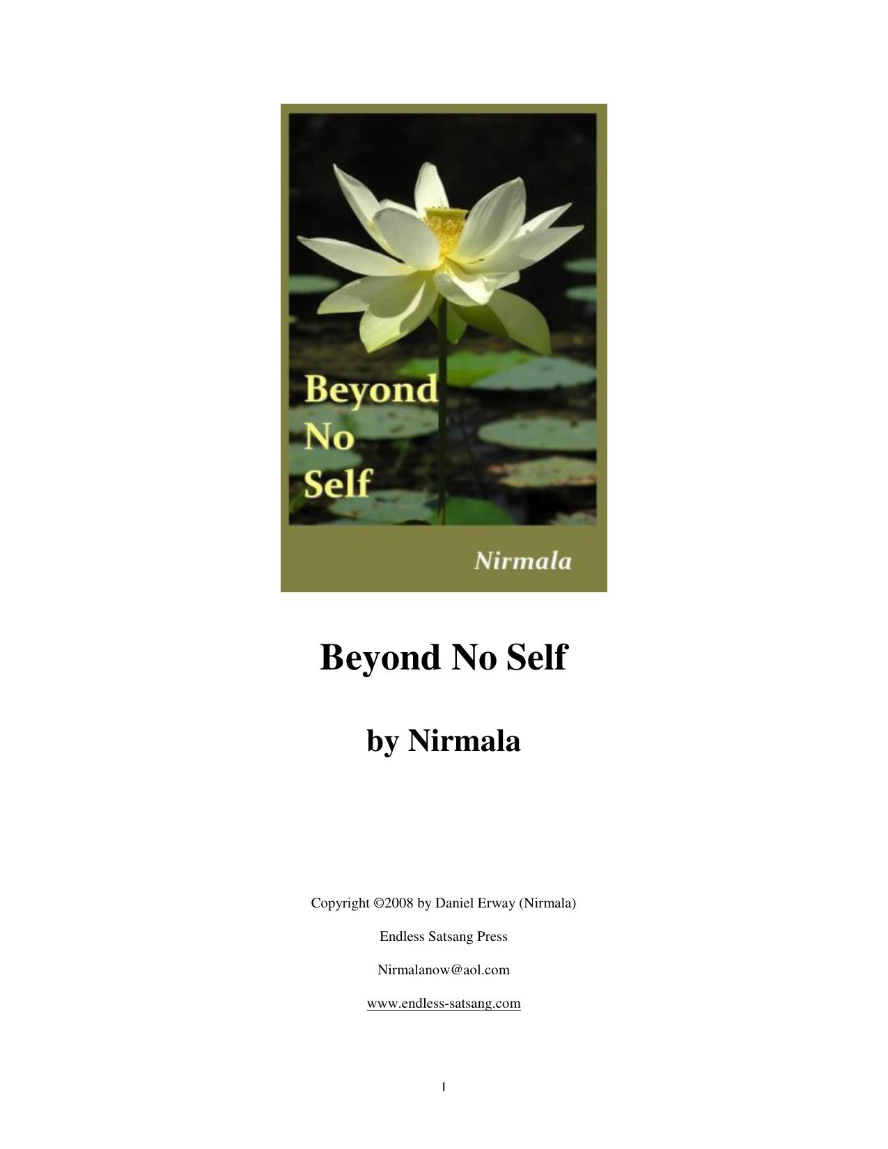 Microsoft Word - Beyond No Self.docx by Daniel Erway