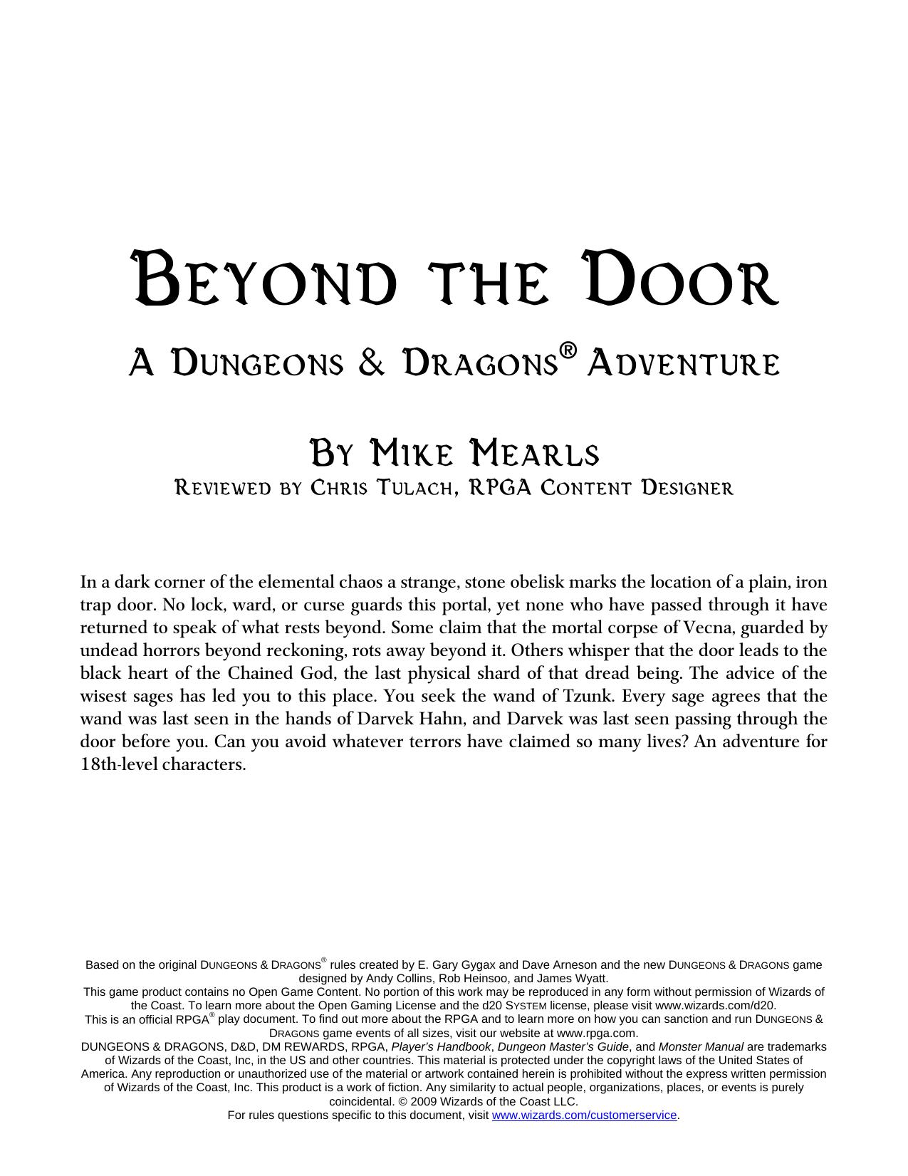 Microsoft Word - Beyond the Door.doc by tulachc