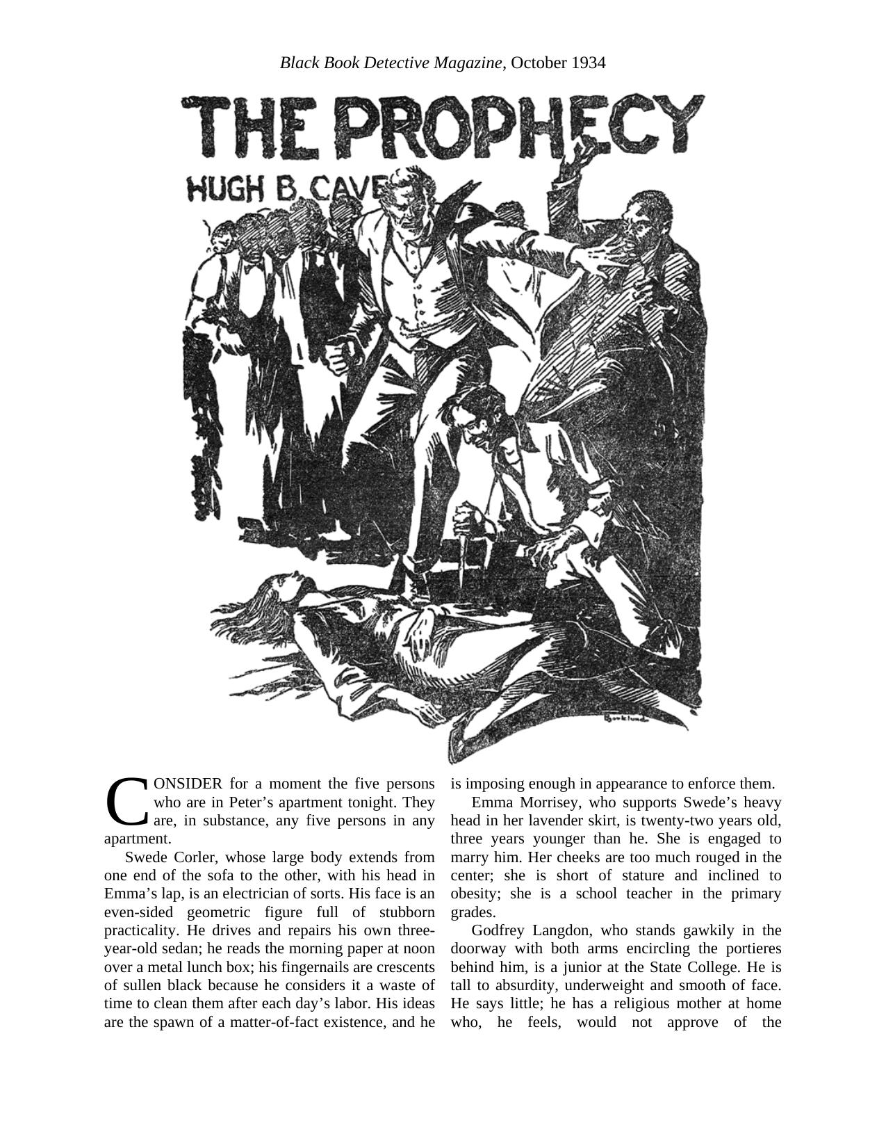 Microsoft Word - Black Book Detective 34.10 The Prophecy - Hugh B Cave.doc by Unknown