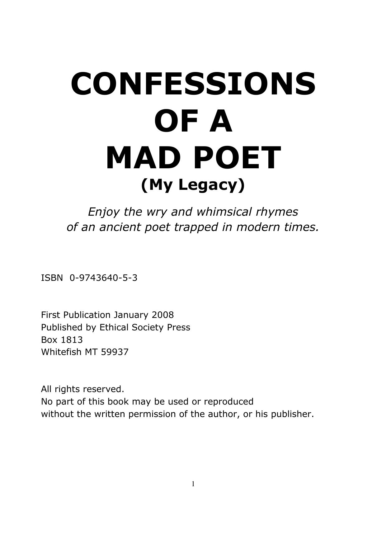 Microsoft Word - CONFESSIONS OF A MAD POET by Owner