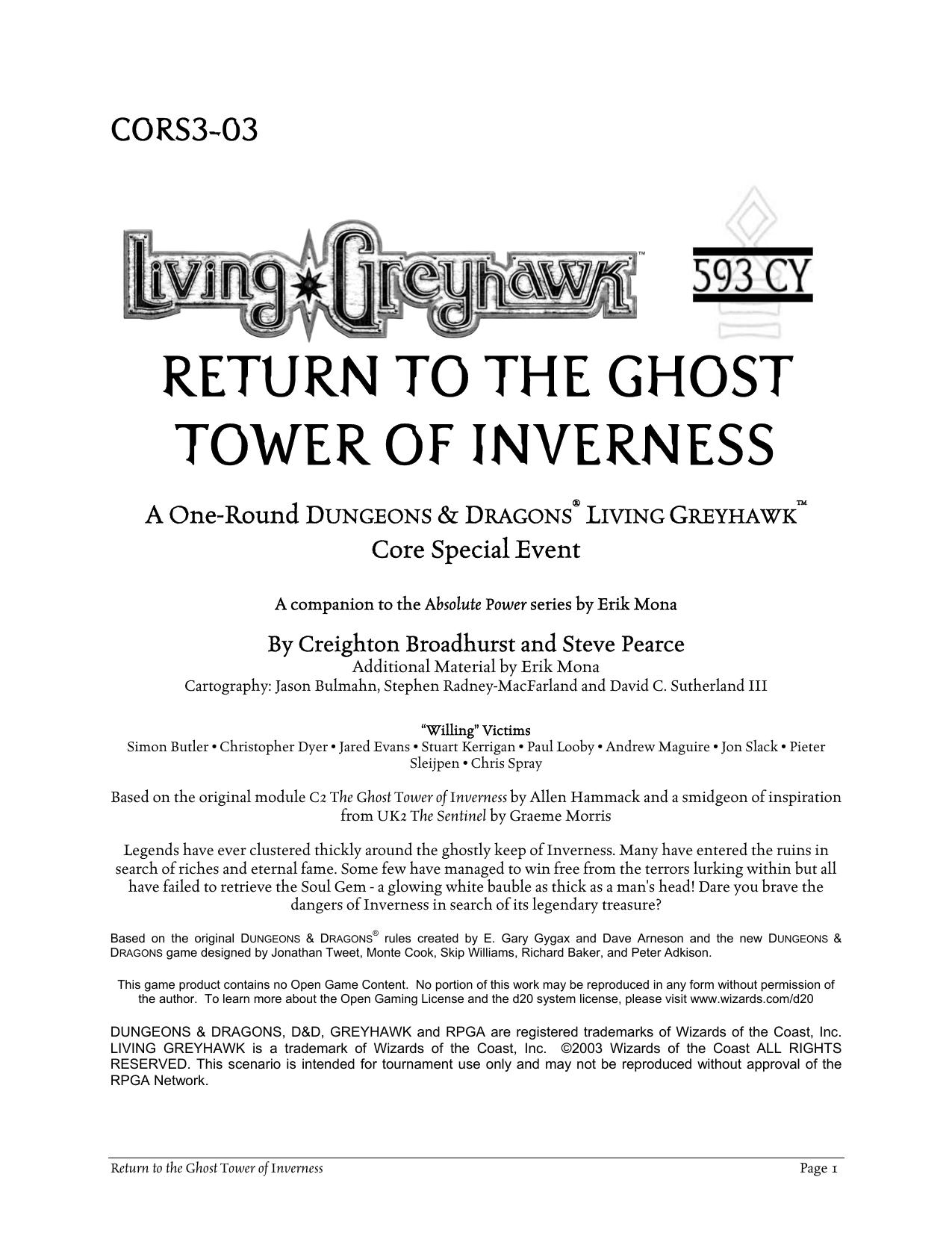Microsoft Word - CORS3-02 Low Level Return to the Ghost Tower of Inverness.. by srm