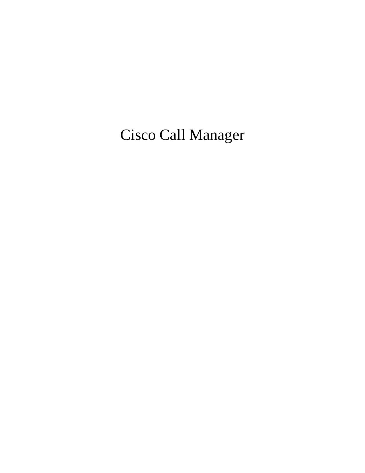 Microsoft Word - Call Manager Student Guide.doc by Patrick