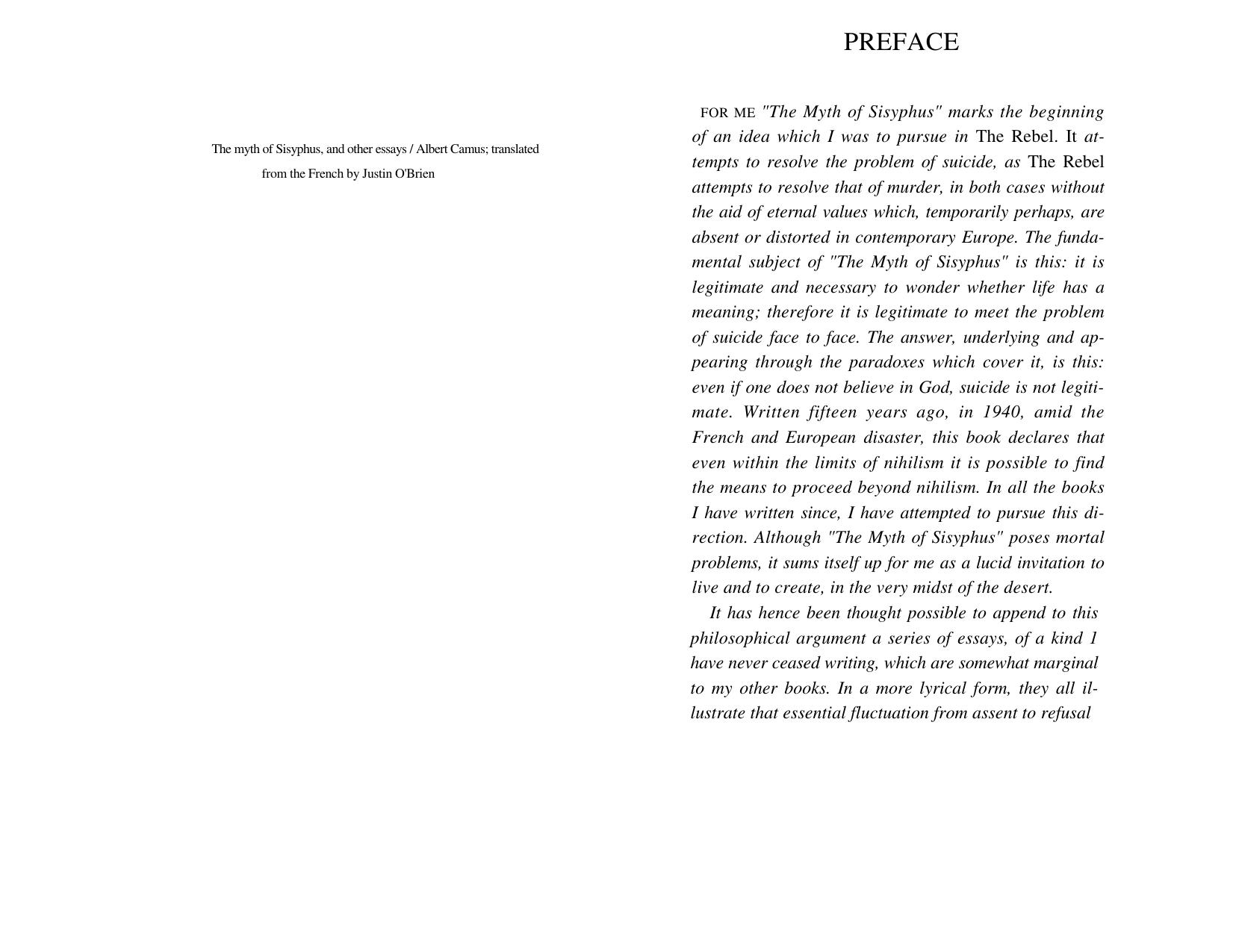 Microsoft Word - Camus, Albert-An Absurd Reasoning _DOC_.doc by The Myth Of Sisyphus