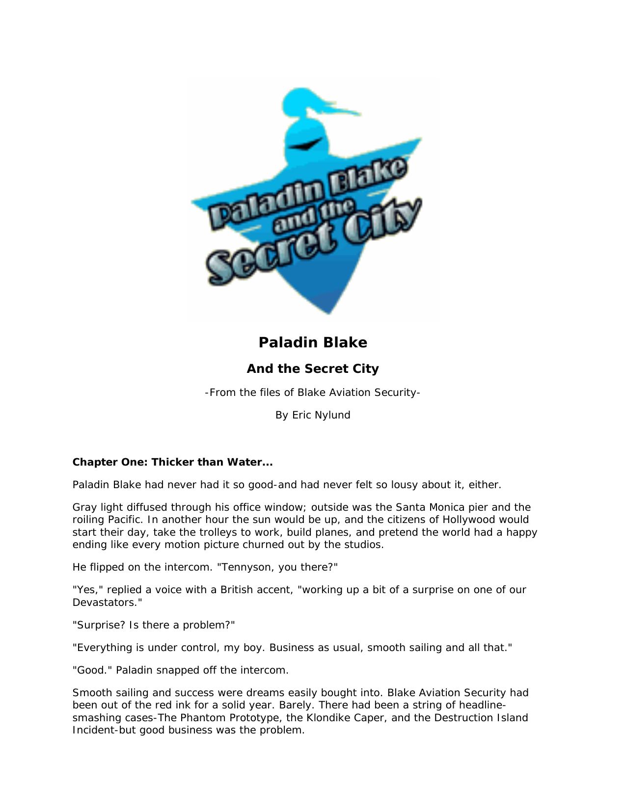 Microsoft Word - Crimson Skies - Paladin Blake and The Secret City by Eric … by harry