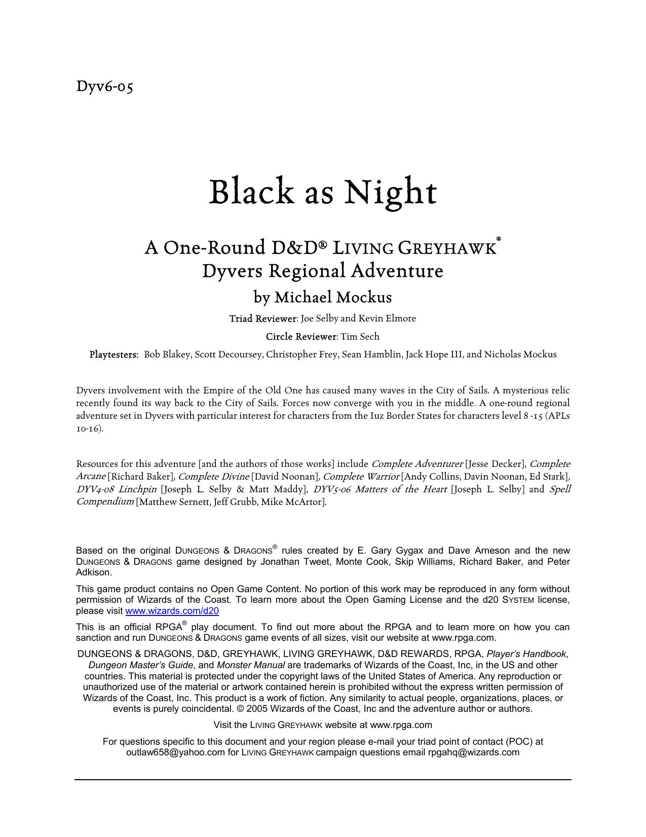 Microsoft Word - DYV6-05 Black as Night.doc by Administrator