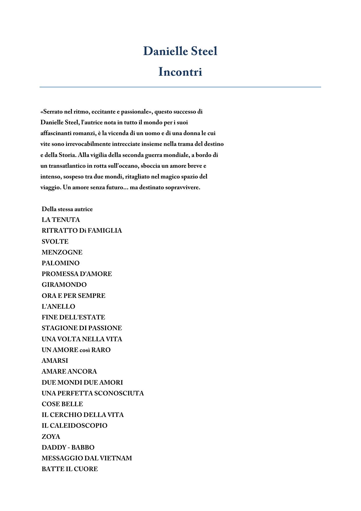 Microsoft Word - Danielle Steel - Incontri by Alberto