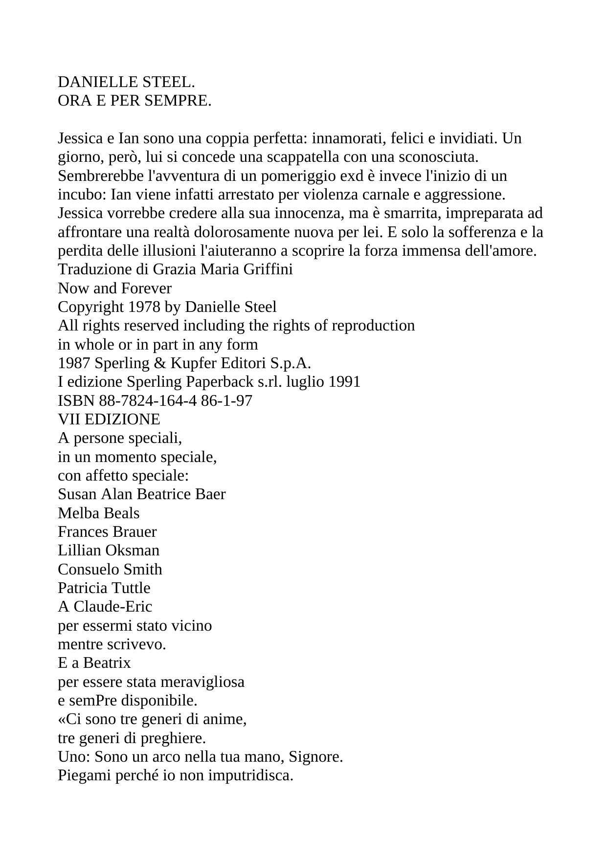Microsoft Word - Danielle Steel - Ora E Per Sempre by Alberto