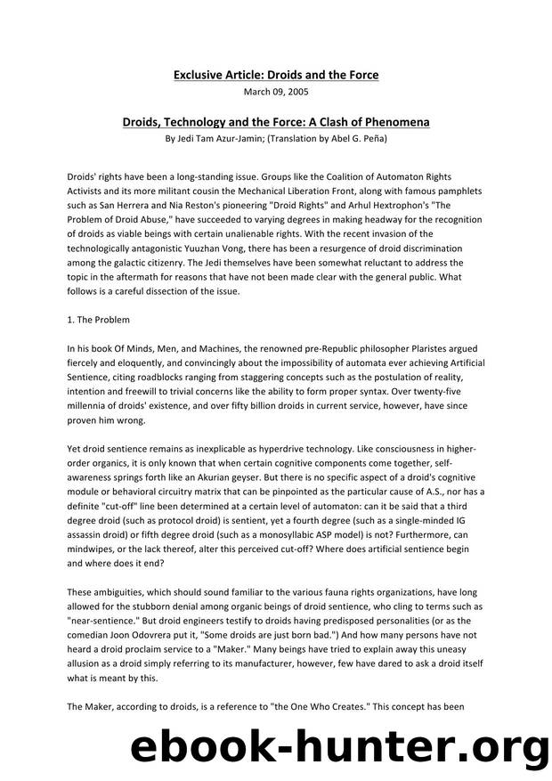 Microsoft Word - Droids and the Force.docx by Unknown