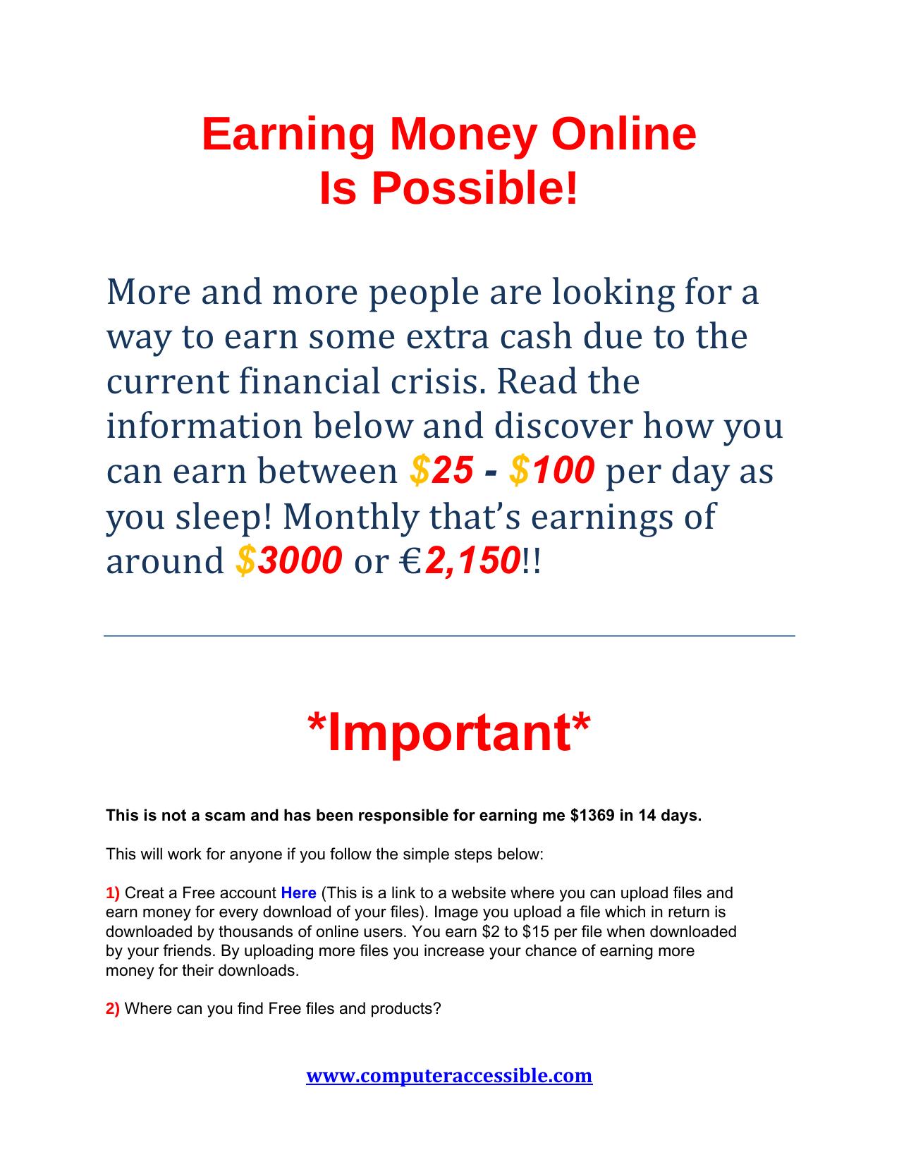 Microsoft Word - Earning Money Online Is Possible.docx by Admin