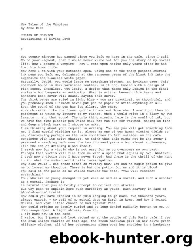 Microsoft Word - Ebook- Anne Rice - New Tales of the Vampires.txt by New Tales of the Vampires