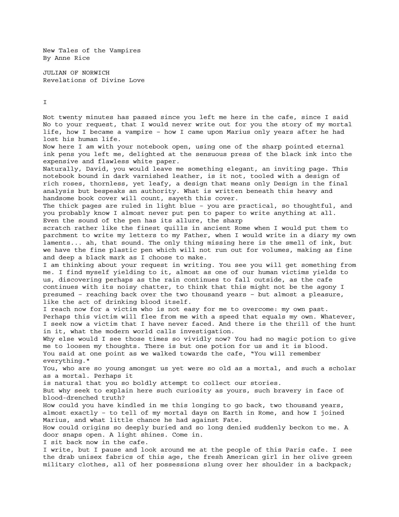 Microsoft Word - Ebook- Anne Rice - New Tales of the Vampires.txt by Unknown