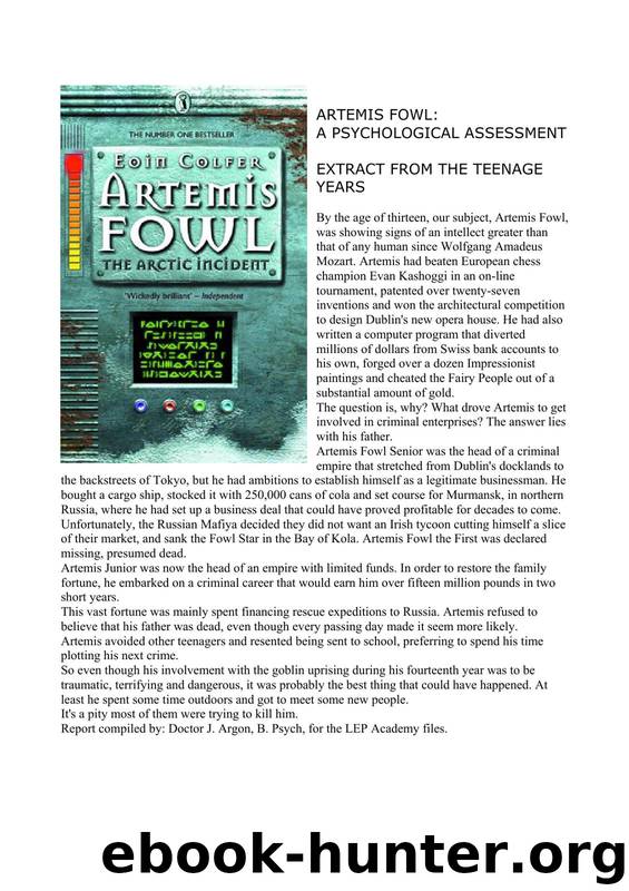 Microsoft Word - Eoin Colfer - [Artemis Fowl 02] - The Arctic Incident.doc by Eoin Colfer