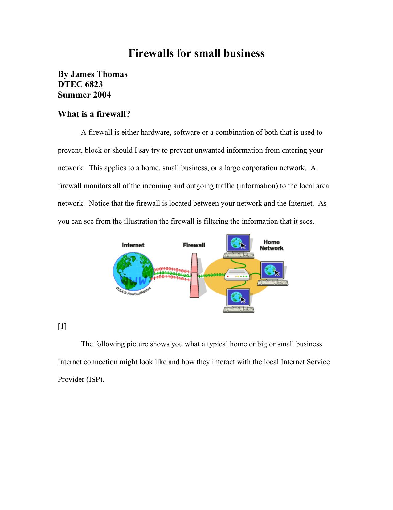 Microsoft Word - Firewalls for small business[1].doc by Chas