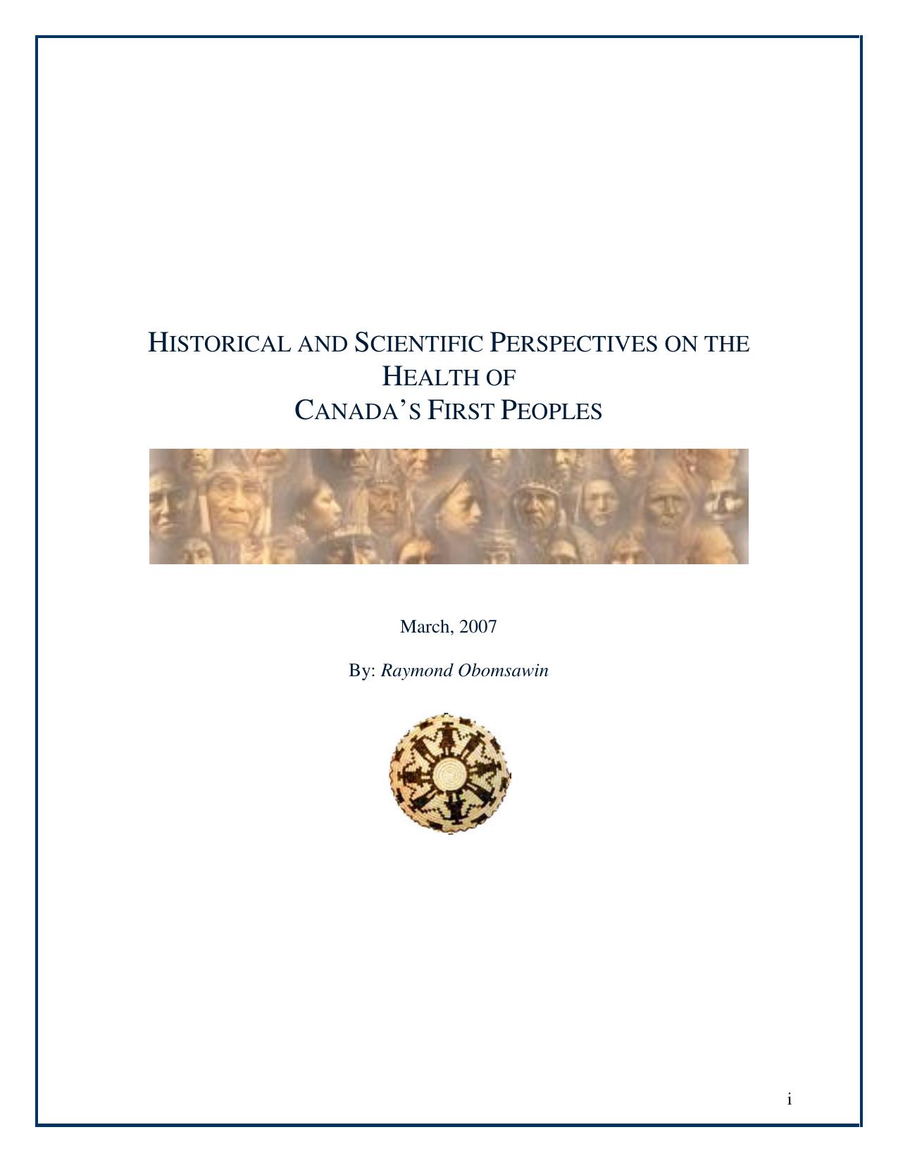 Microsoft Word - First Peoples Health History Canada & Intl OV.doc by Raymond Obomsawin