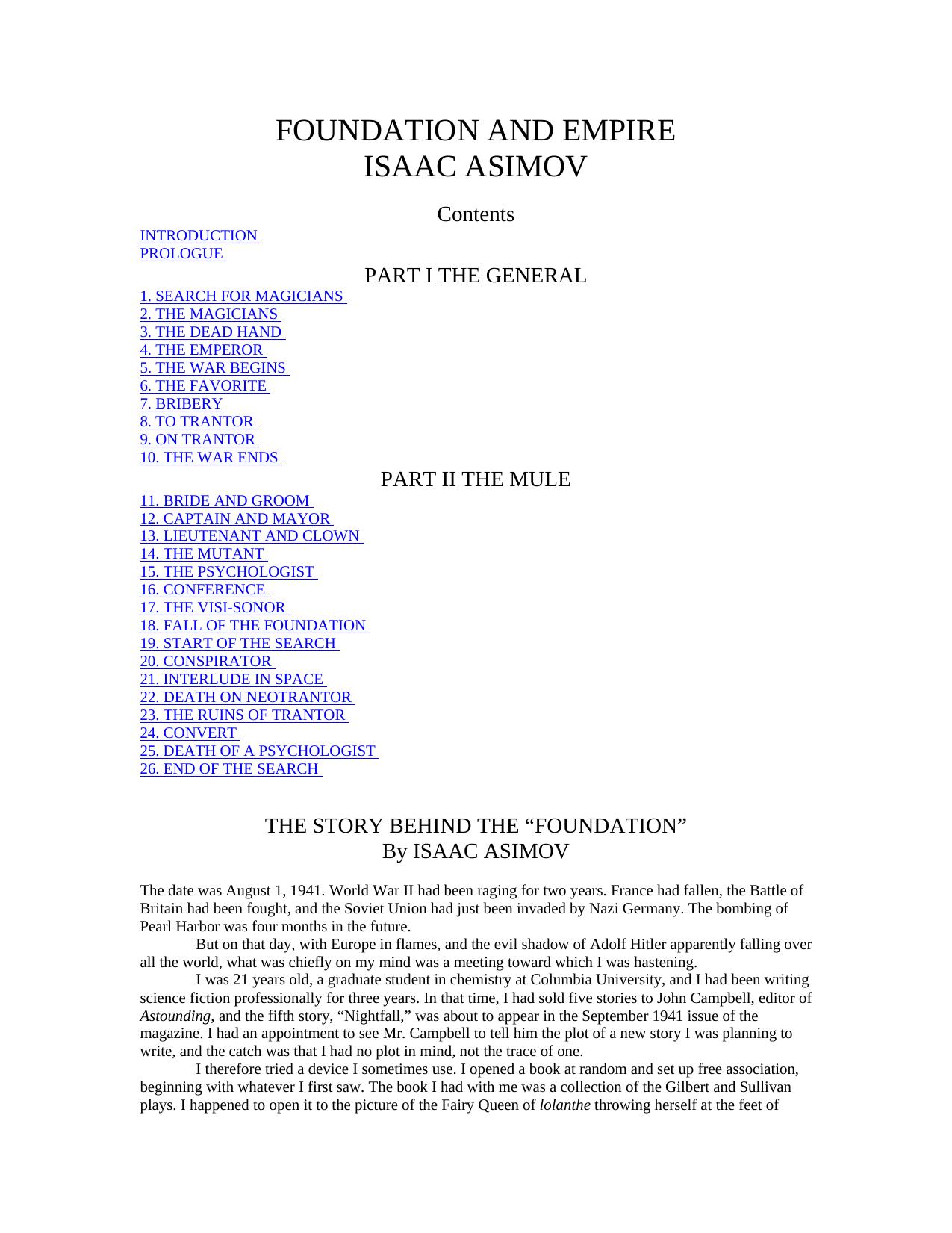 Microsoft Word - Foundation and Empire - Isaac Asimov by Princess Delilah