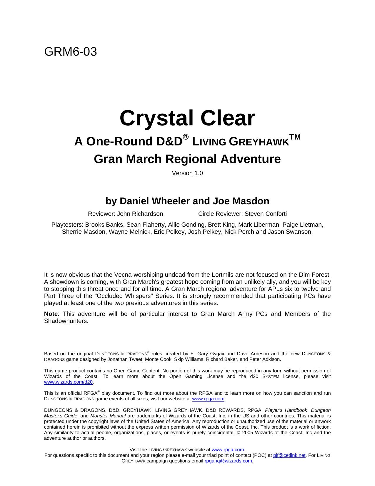 Microsoft Word - GRM6-03 Crystal Clear 1.0.doc by User