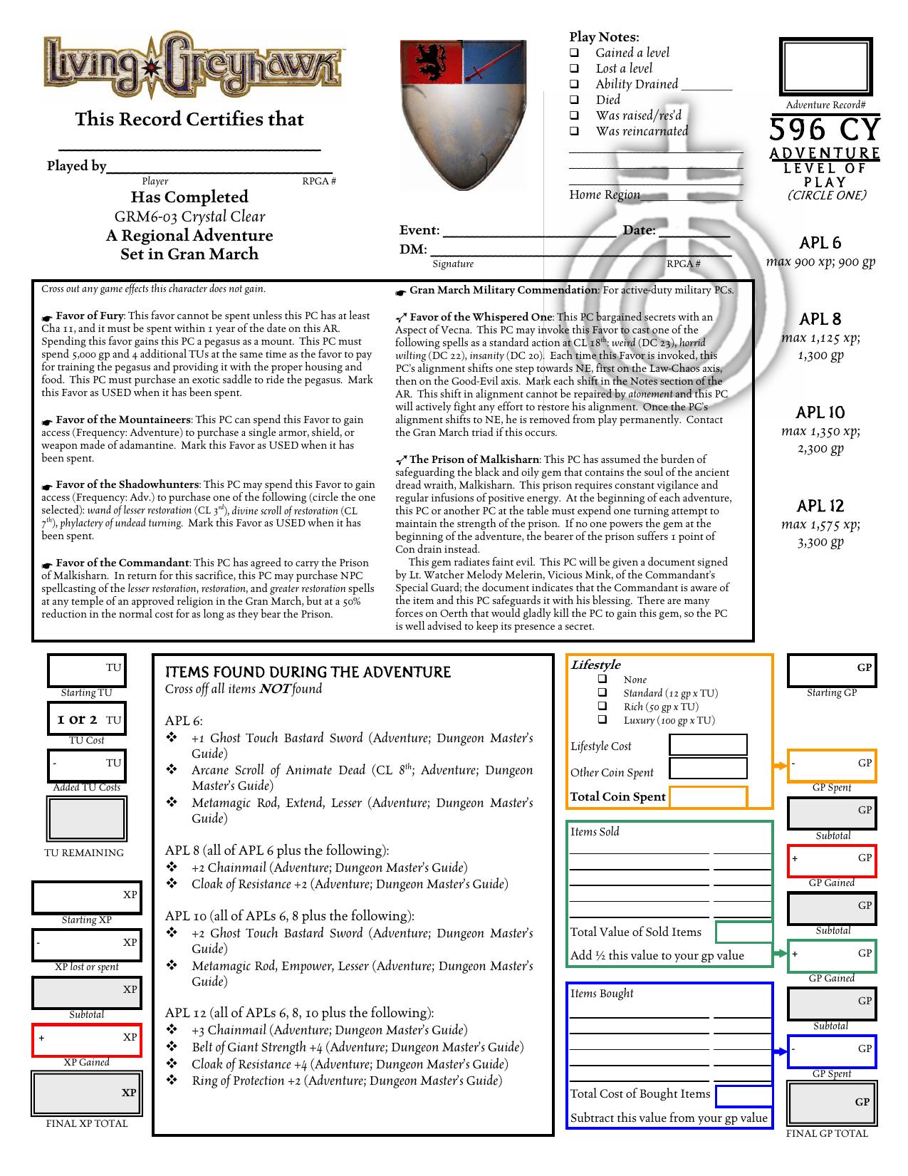 Microsoft Word - GRM6-03 Crystal Clear AR.doc by Administrator
