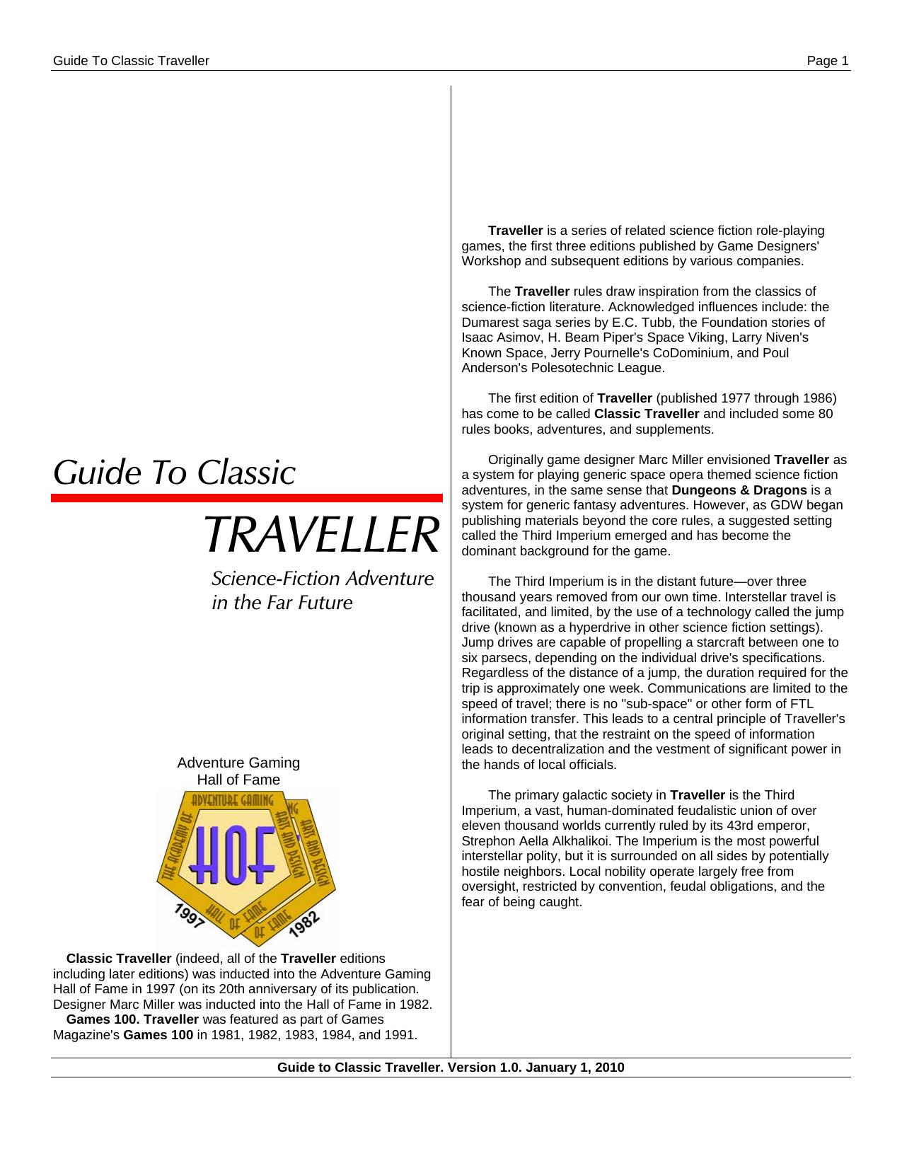Microsoft Word - Guide to Classic Traveller.doc by Marc Miller