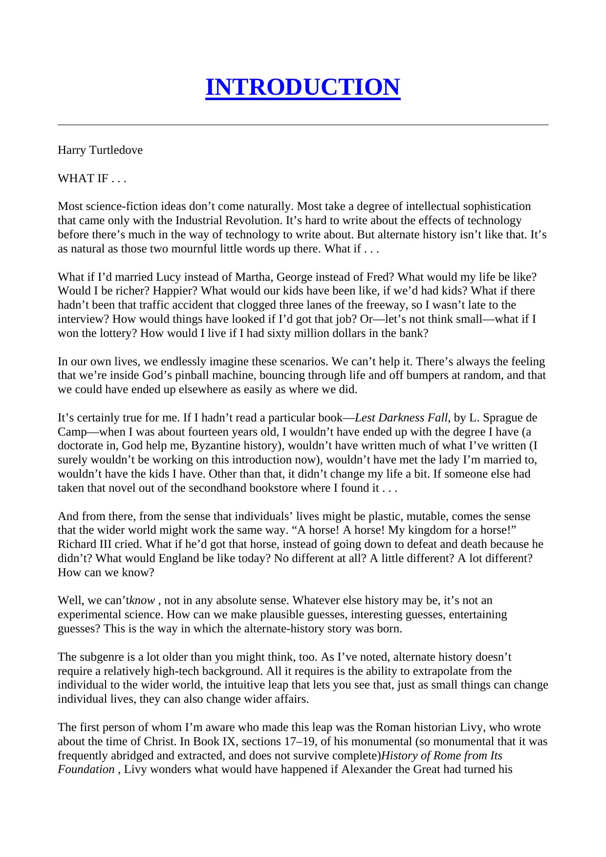 Microsoft Word - Harry Turtledove - The Best Alternate History Stories Of The 20th Century.doc by Spaade