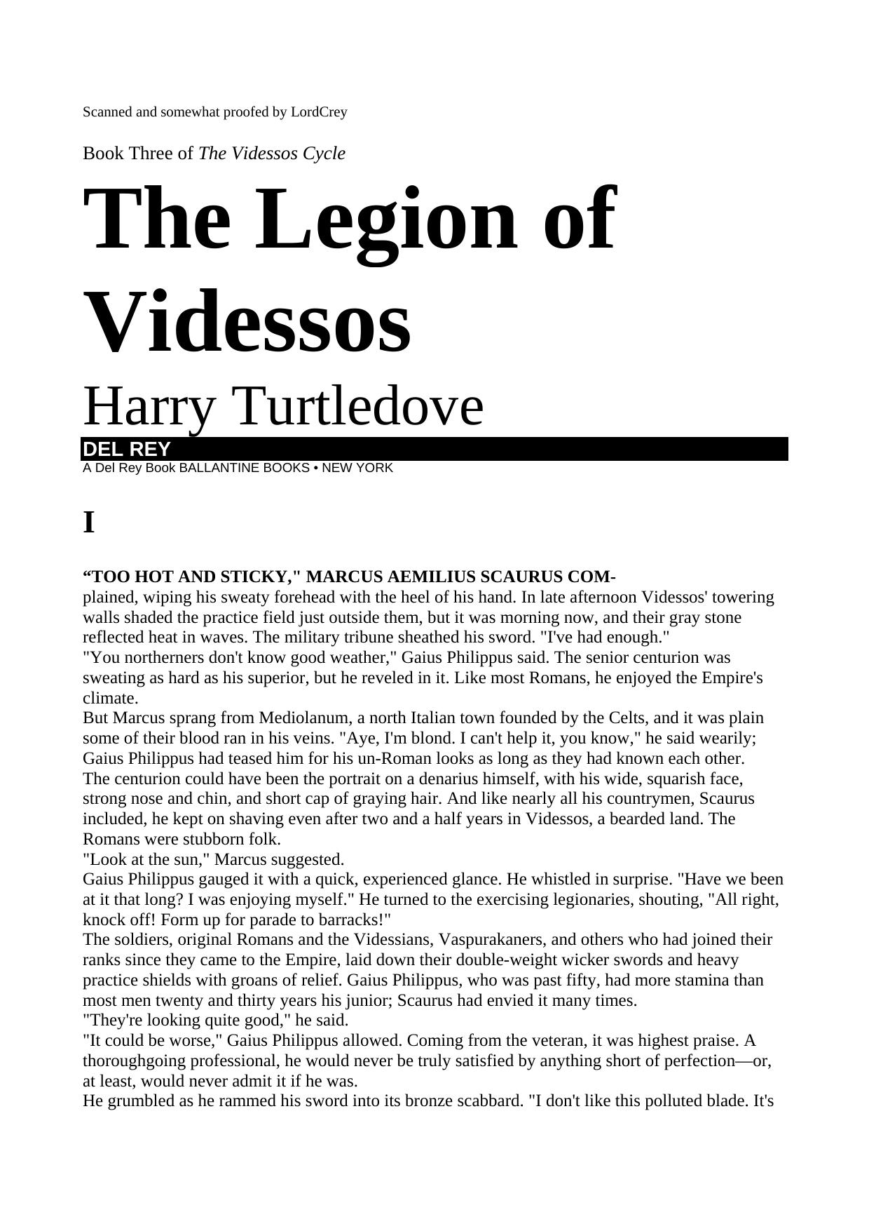 Microsoft Word - Harry Turtledove - The Videssos Cycle 03 - The Legion Of Videssos.rtf by Kuido