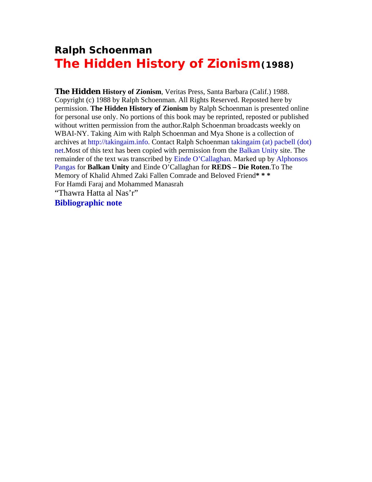 Microsoft Word - Hidden History of Zionism.doc by Tarmax