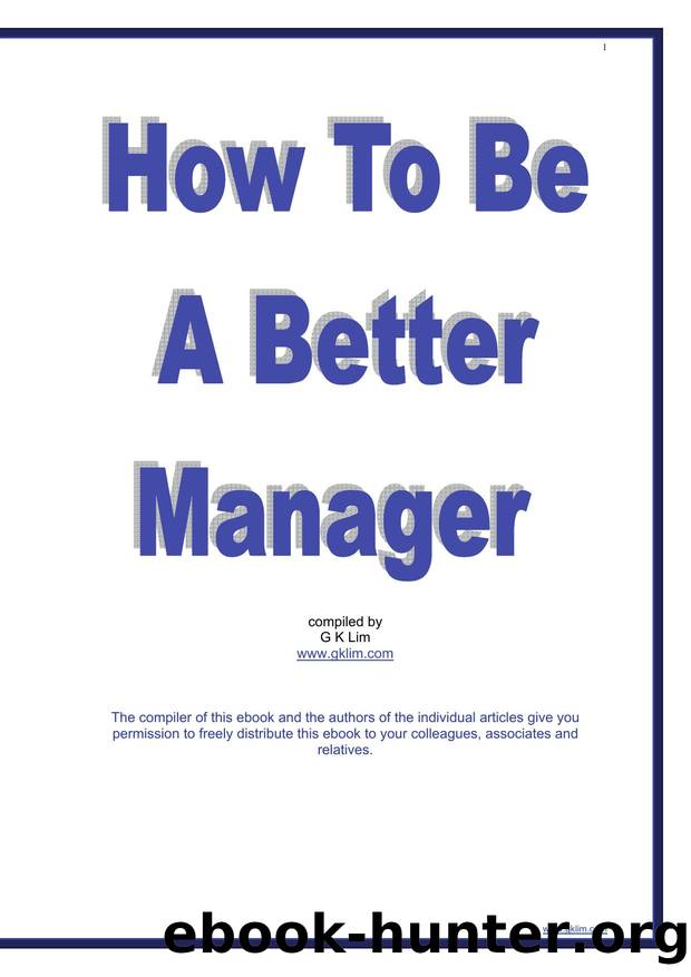 Microsoft Word - How To Be A Better Manager.doc by X40
