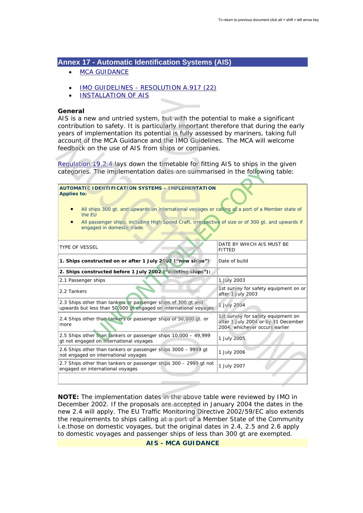 Microsoft Word - IMO Guidance on AIS.doc by kathin