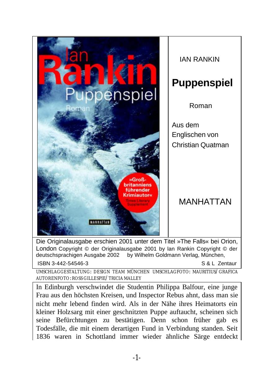 Microsoft Word - Ian Rankin Puppenspiel.doc by Zentaur