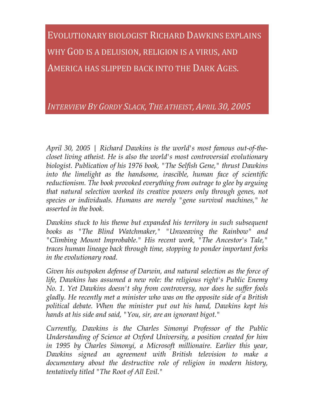 Microsoft Word - Interview By Gordy Slack.doc by Thor