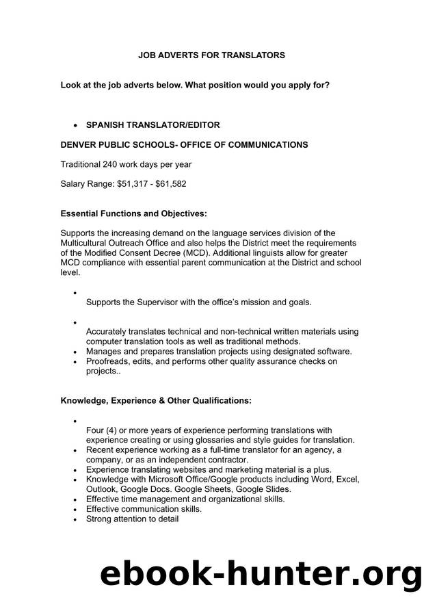Microsoft Word - Job adverts for translators.docx by Unknown