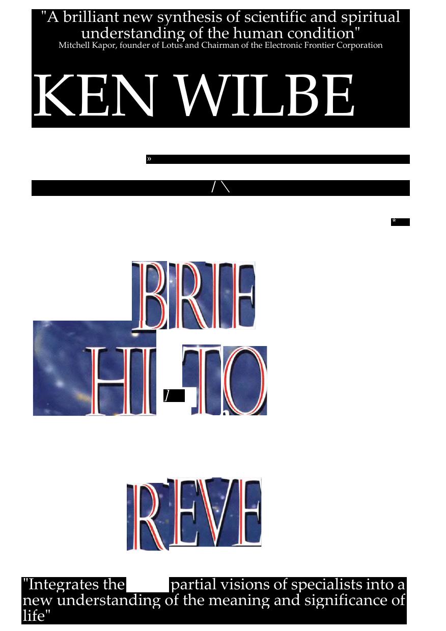 Microsoft Word - Ken Wilber - A Brief History of Everything by Rosc