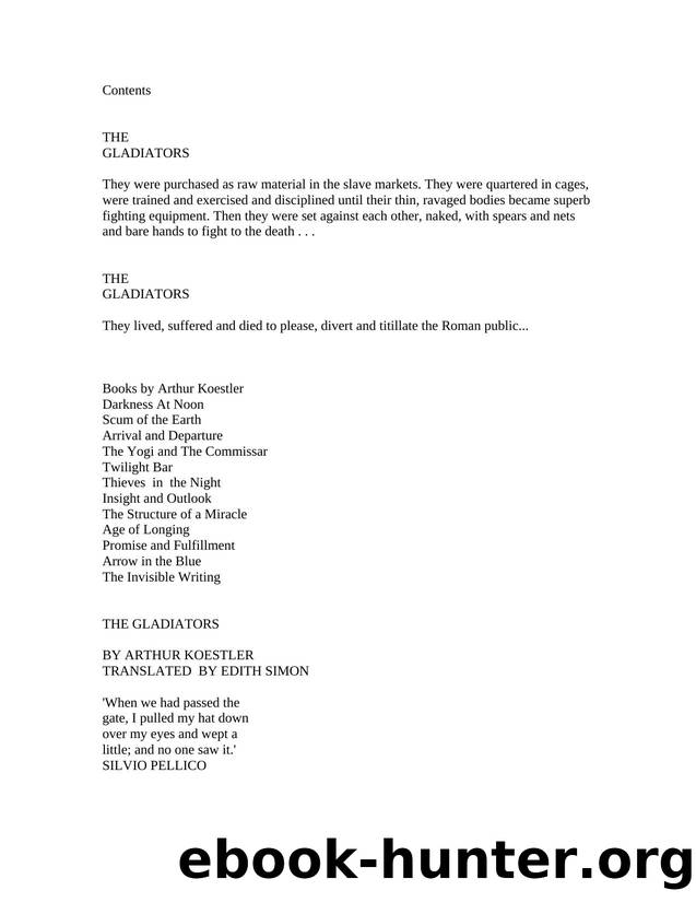 Microsoft Word - Koestler, Arthur - The Gladiators by Administrator