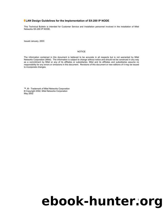 Microsoft Word - LAN Design Guidelines_SX-200.doc by kevin