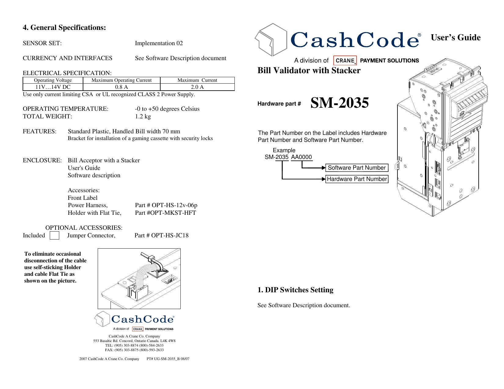 Microsoft Word - Mechanical User Guide - SM-2035_B.doc by cchampagne