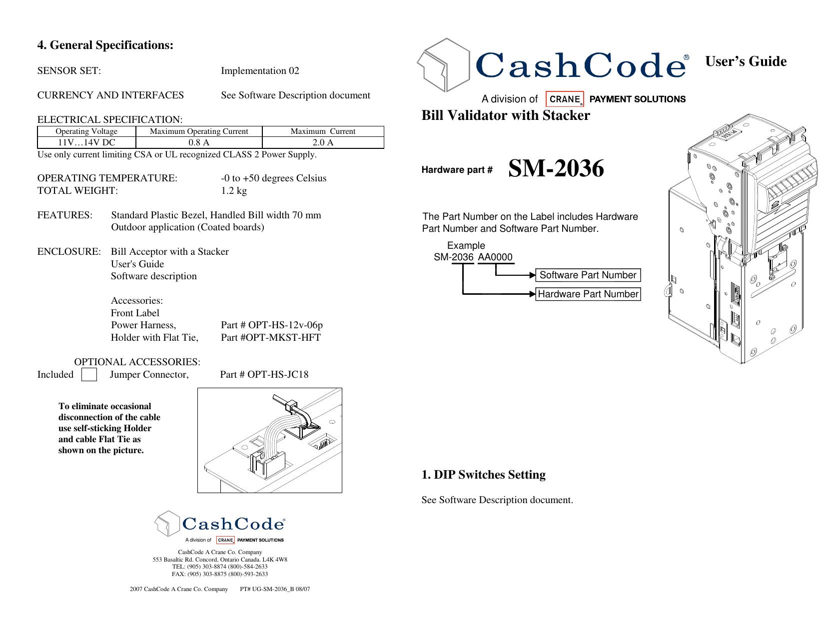 Microsoft Word - Mechanical User Guide - SM-2036_B.doc by cchampagne