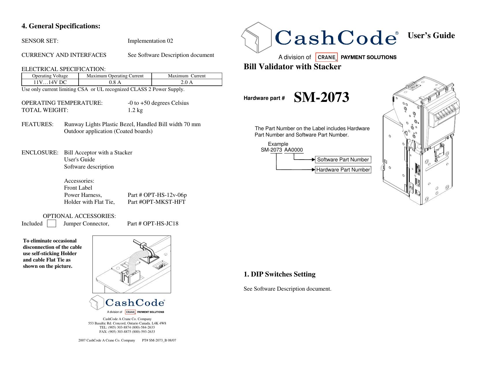 Microsoft Word - Mechanical User Guide - SM-2073_B.doc by cchampagne