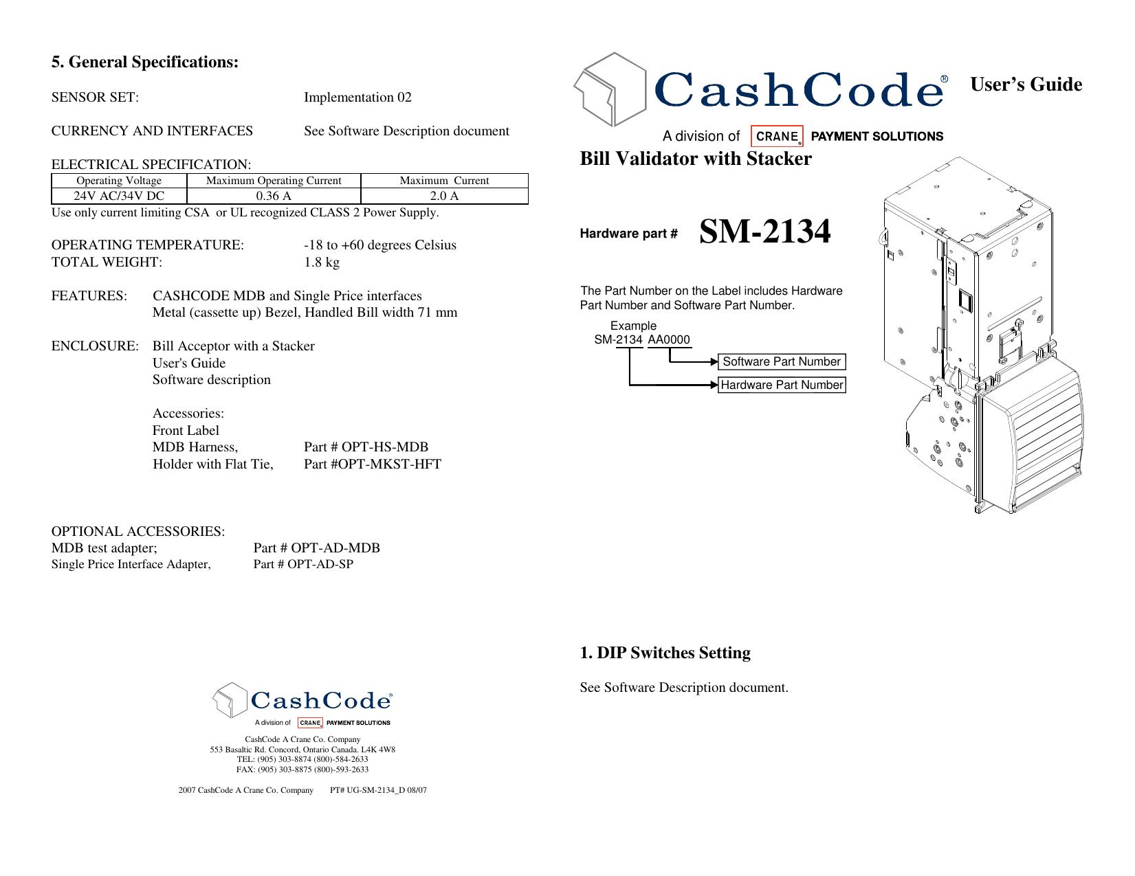 Microsoft Word - Mechanical User Guide - SM-2134_D.doc by cchampagne