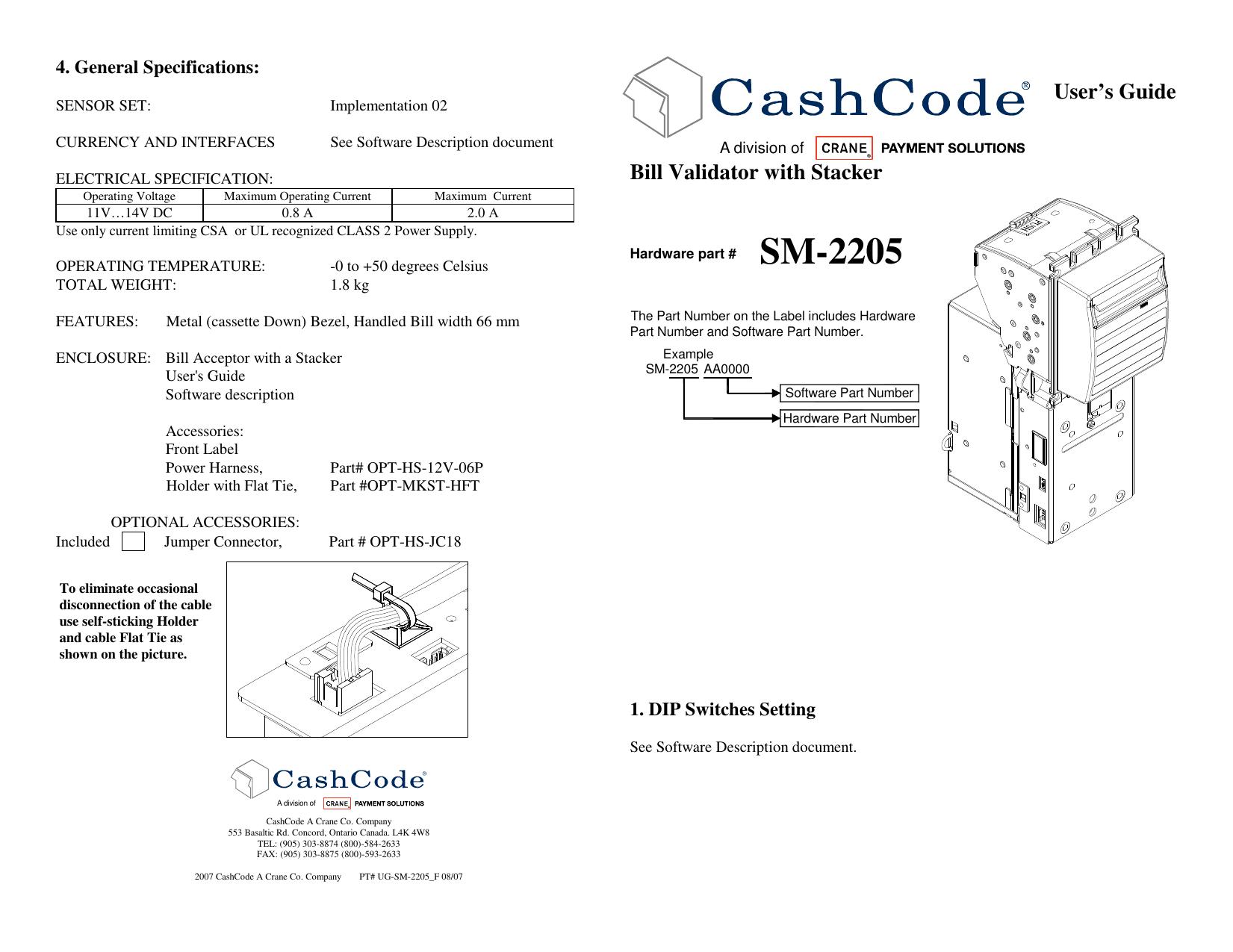 Microsoft Word - Mechanical User Guide - SM-2205_F.doc by cchampagne
